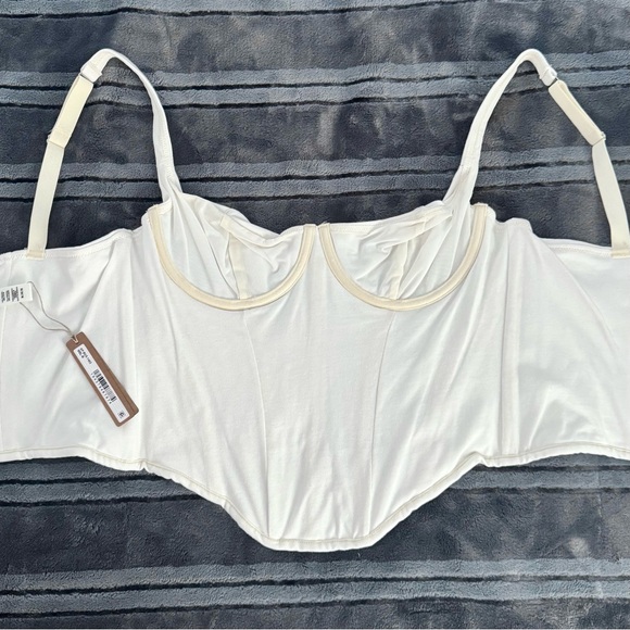 Skims Cotton Corset Top - Marble - Picture 5 of 5